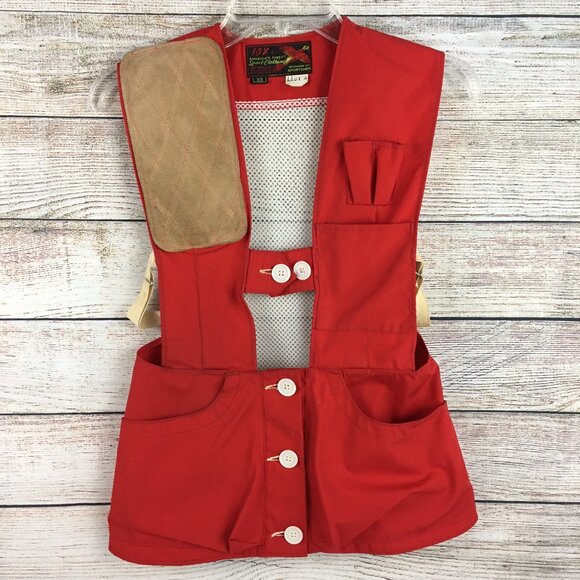 VTG Shooting Vest America's Finest Sport Clothing Red Girls - Picture 1 of 9